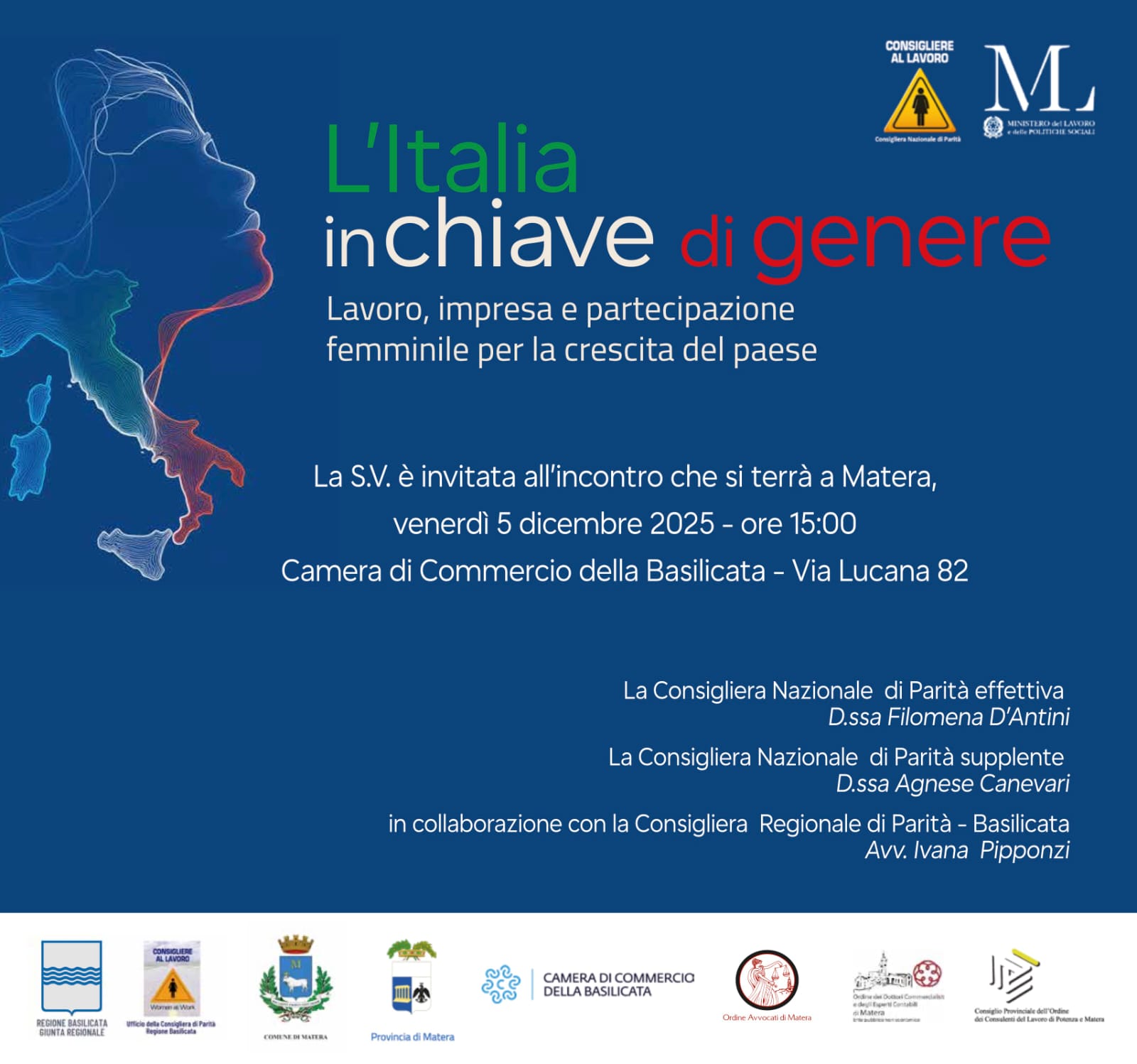 L'ITALIA IN CHIAVE DI GENERE, CONVEGNO IL 5 DICEMBRE A MATERA
